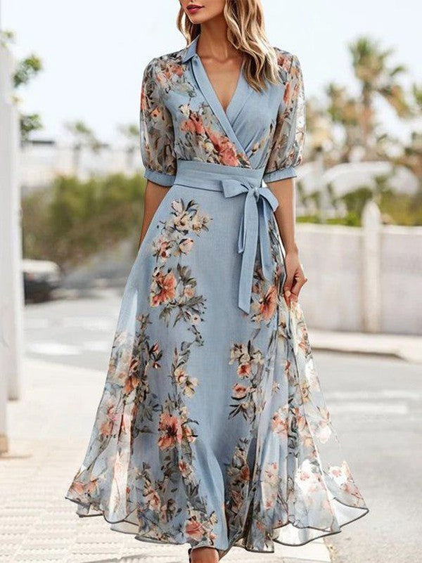 Stacey V-Neck Midi Dress
