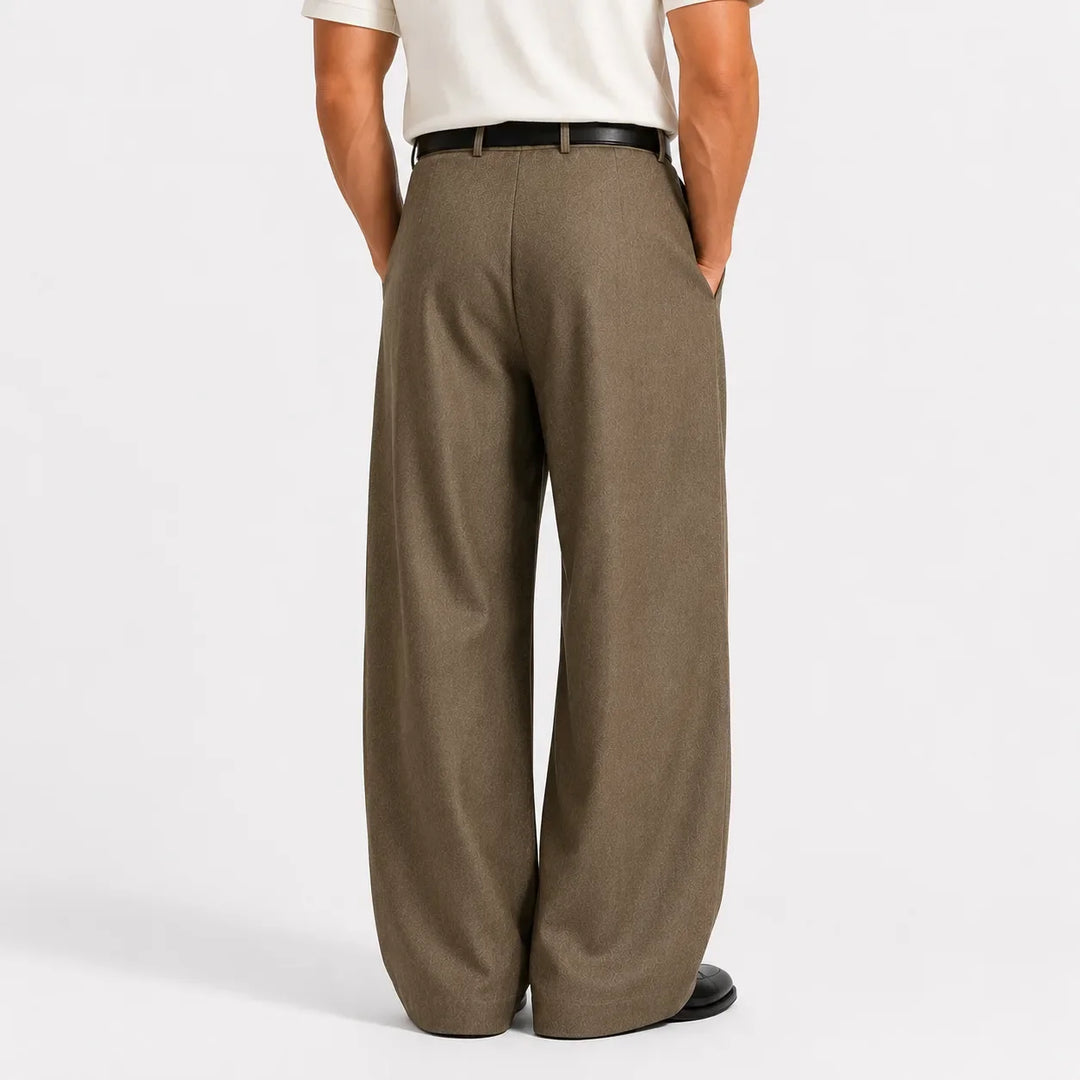 Harper | Women's Wide Leg Trousers Pleated Front Mid-Rise