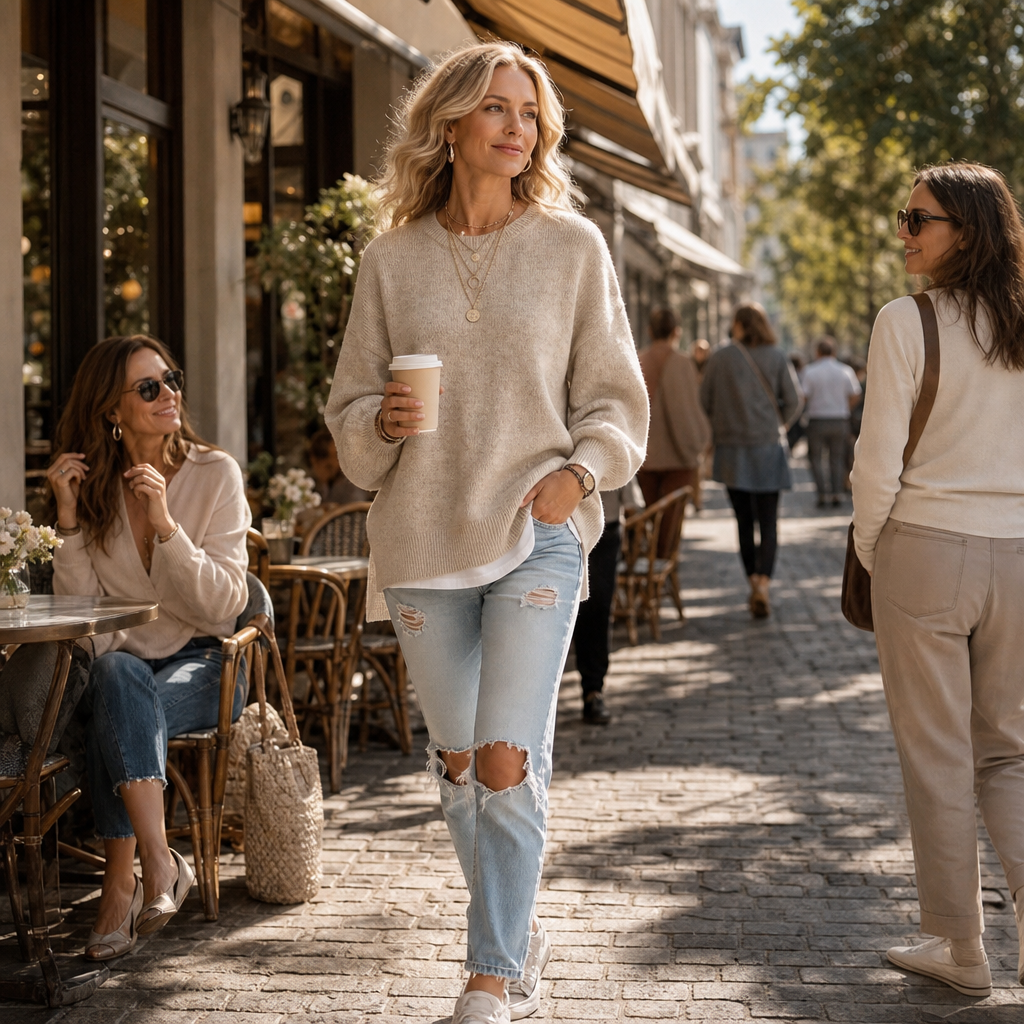 Selina | Women's Balloon Sleeve Knitted Jumper Dropped Shoulder Side Slits