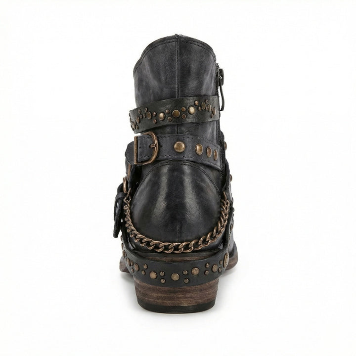 Evelyn | Women's Vintage-Style Chain Detail Boots Supportive Fit