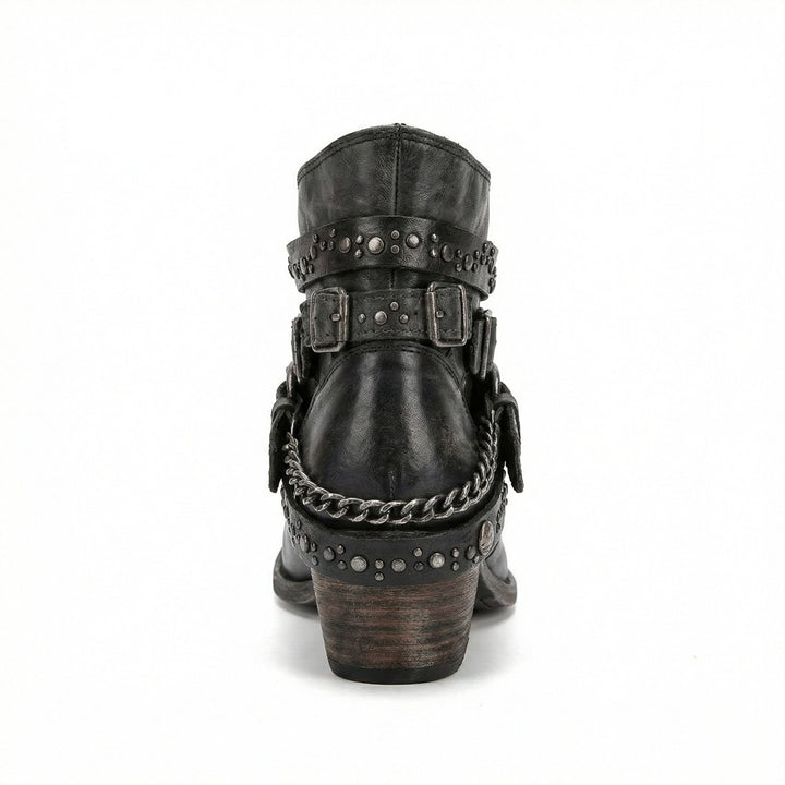 Evelyn | Women's Vintage-Style Chain Detail Boots Supportive Fit