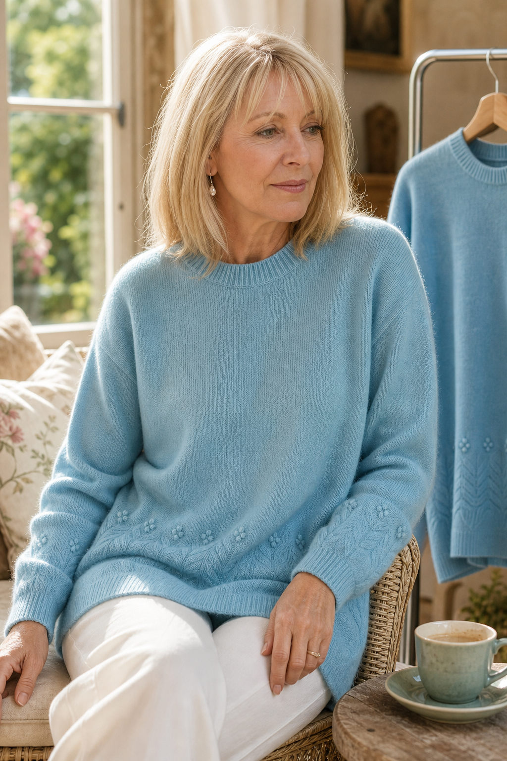 Stella | Women's Cable Knit Jumper Longline Relaxed Fit