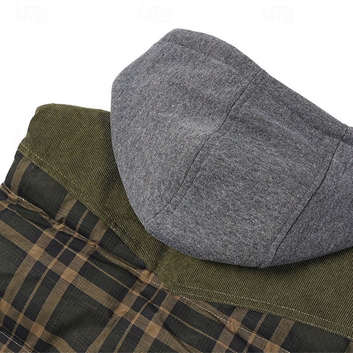Keaton | Men's Hooded Quilted Gilet Padded Checked Body Warmer
