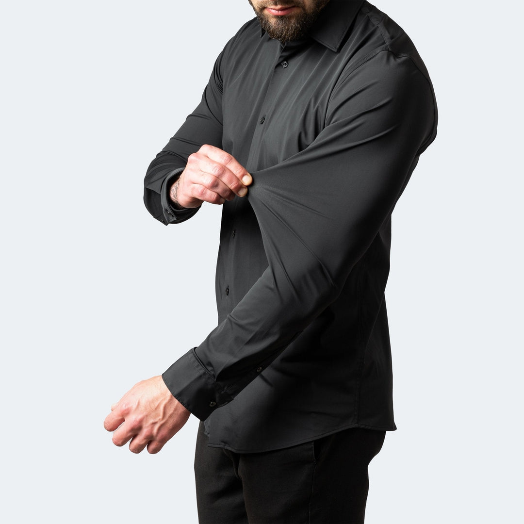 Barnaby | Men's Slim Fit Stretch Shirt Wrinkle-Free Wide Collar