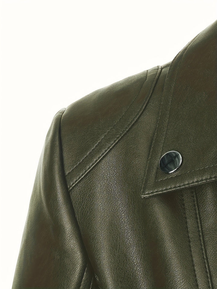 Mabel | Sculpted Zip-Front Biker Jacket
