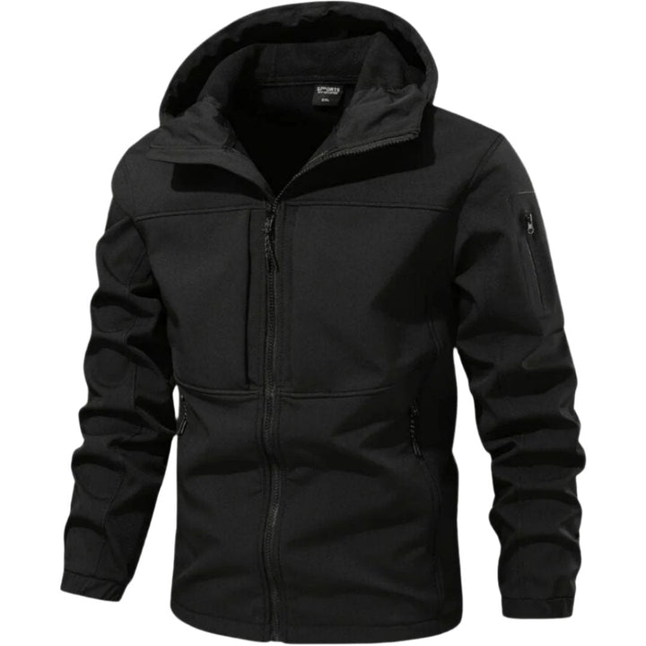Simon | Men's Lightweight Hooded Rain Jacket Zip-Up Utility Pockets