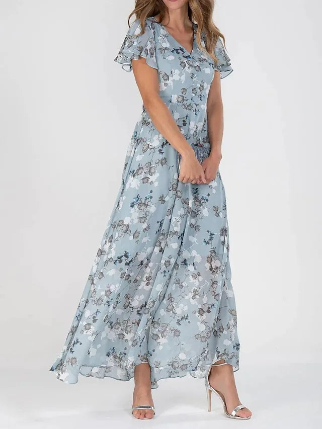 Leah | Women's Short Sleeve Midi Dress Fitted Silhouette
