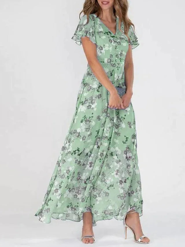 Leah | Women's Short Sleeve Midi Dress Fitted Silhouette