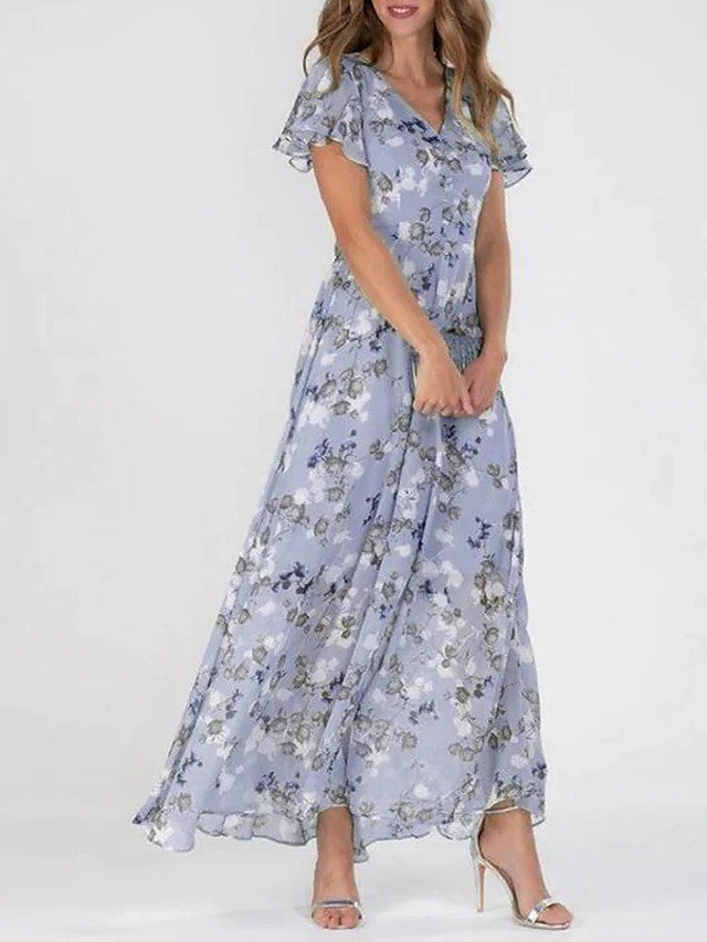 Leah | Women's Short Sleeve Midi Dress Fitted Silhouette