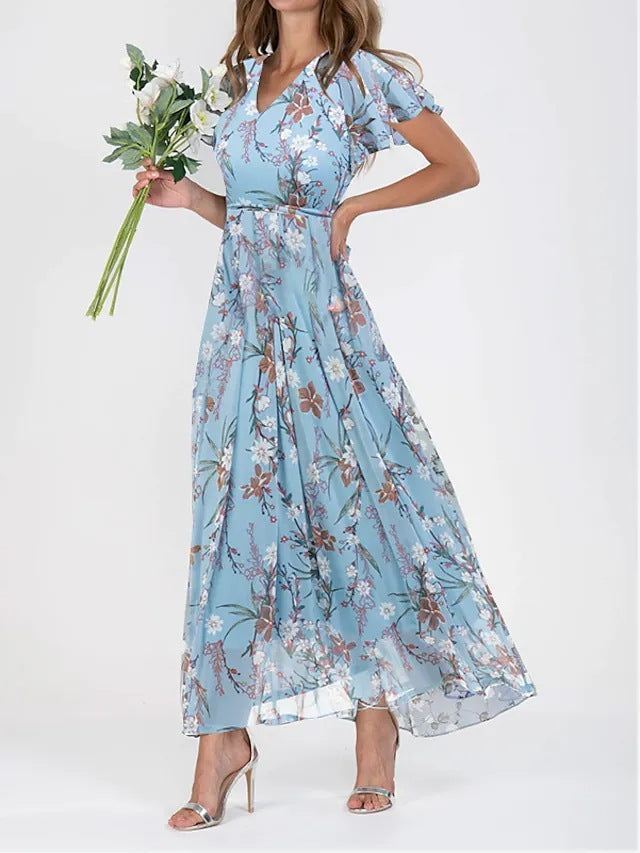 Leah | Women's Short Sleeve Midi Dress Fitted Silhouette