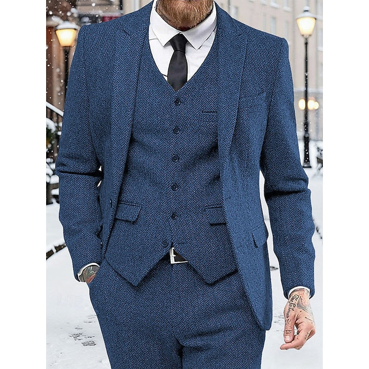 Simon | Men's Slim Fit Three-Piece Suit Blazer Waistcoat Trousers