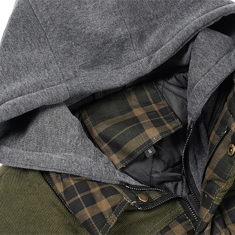 Keaton | Men's Hooded Quilted Gilet Padded Checked Body Warmer