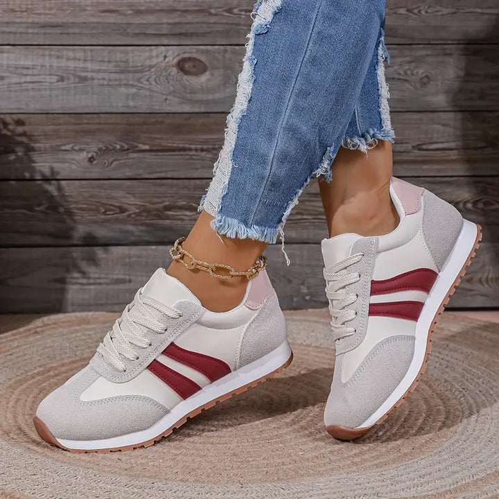 Penelope | Women's Retro Lace-Up Trainers Lightweight Low-Profile