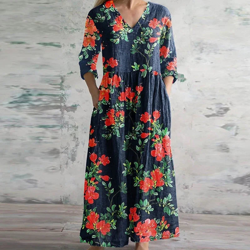 Kristen Elegant Retro Maxi Dress
