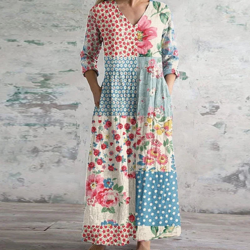 Kristen Elegant Retro Maxi Dress