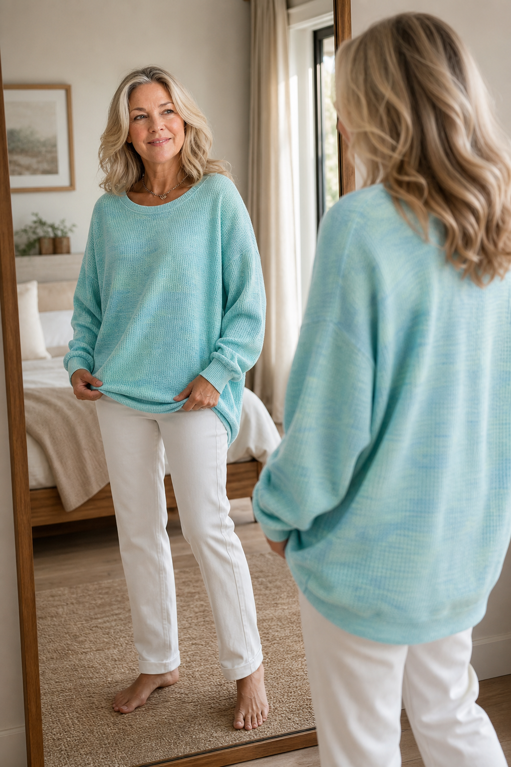 Sophia | Women's Oversized Ribbed Knit Jumper Dropped Shoulder