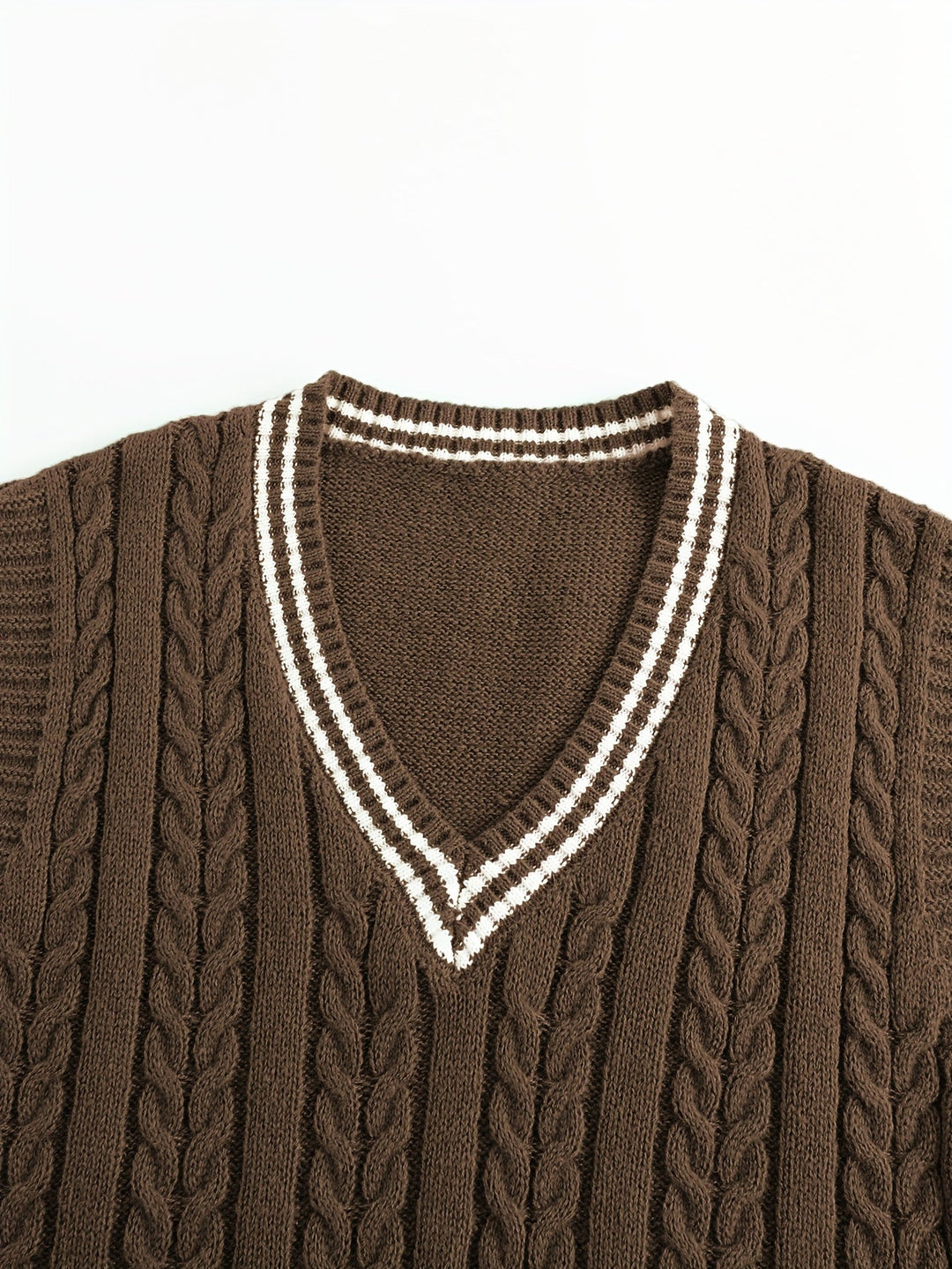 Gideon | Cable-Knit V-Neck Sweater Vest