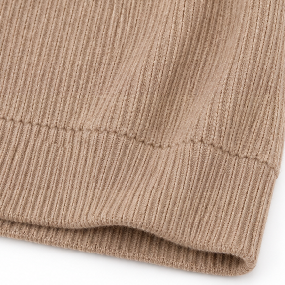 Sofia | Women's Hooded Ribbed Knitted Jumper Button Neck