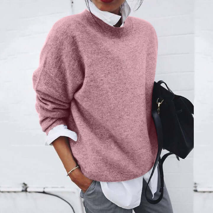 Jade | Women's Soft Knit Jumper Draped Classic Fit Layering
