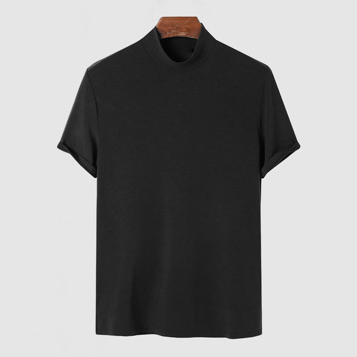 Daan | Men's Stretch Cotton T-Shirt Stand Collar Flexible Fit