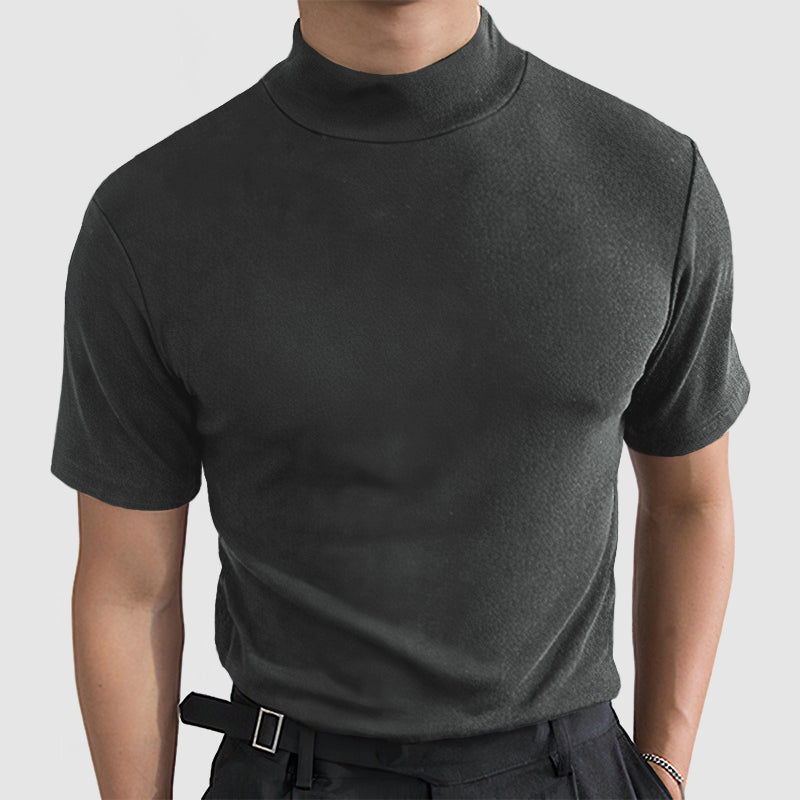 Daan | Men's Stretch Cotton T-Shirt Stand Collar Flexible Fit