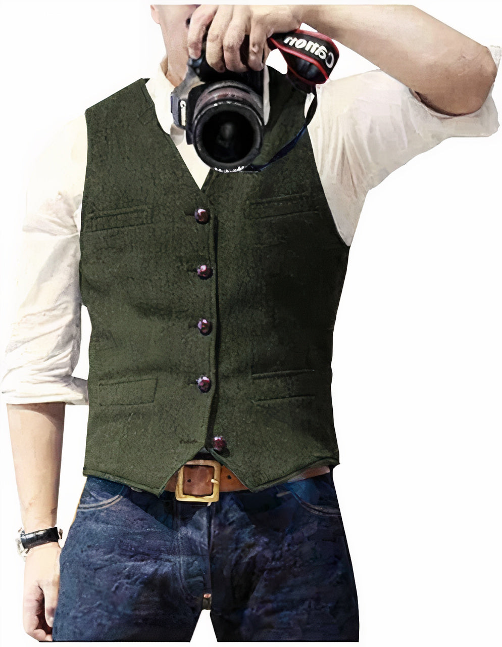 Daan | Men's Button-Front Waistcoat Classic Sleeveless Layering Piece