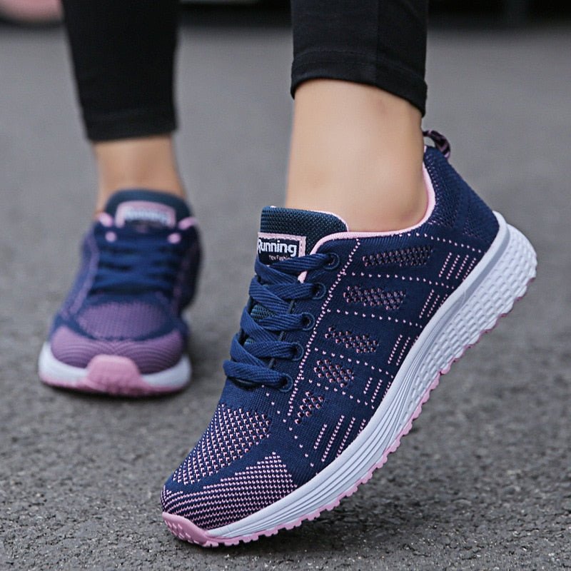 Leonie | Women's Orthopaedic Lace-Up Trainers Breathable Knit Upper