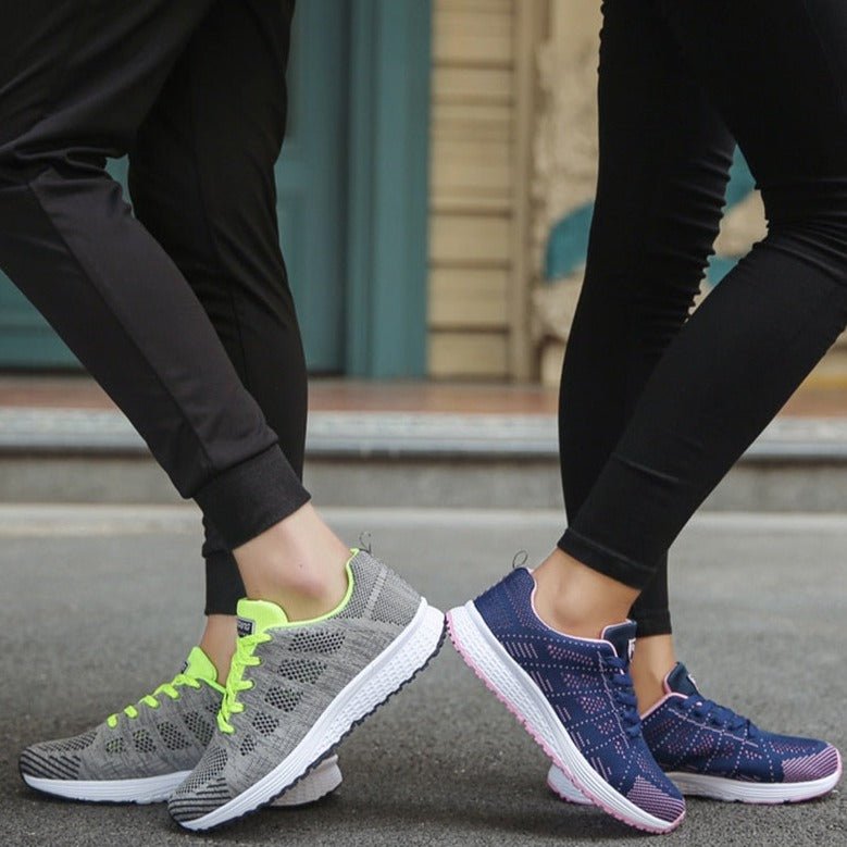 Leonie | Women's Orthopaedic Lace-Up Trainers Breathable Knit Upper