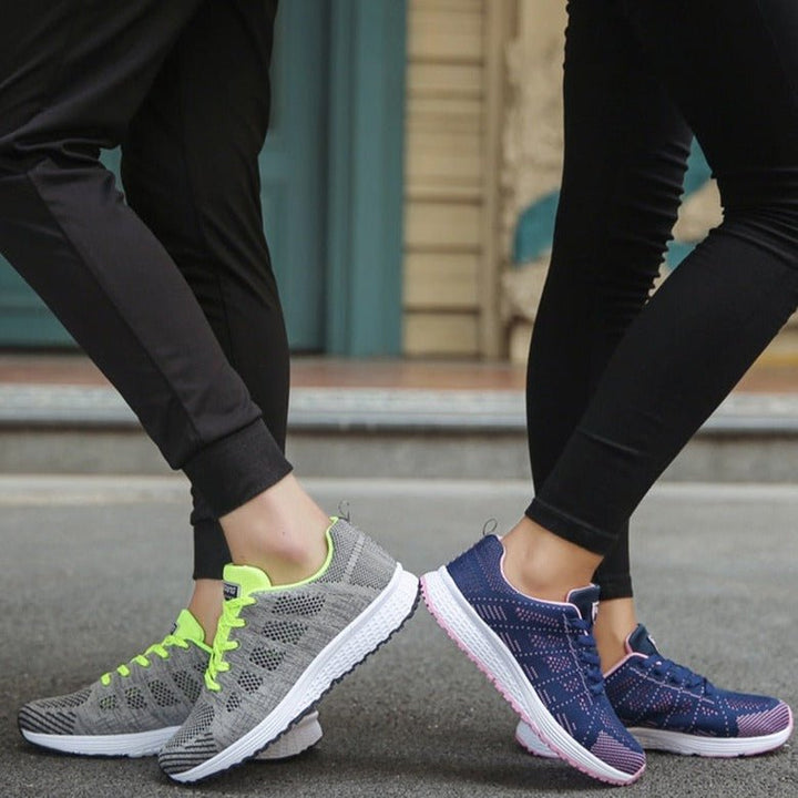 Leonie | Women's Orthopaedic Lace-Up Trainers Breathable Knit Upper