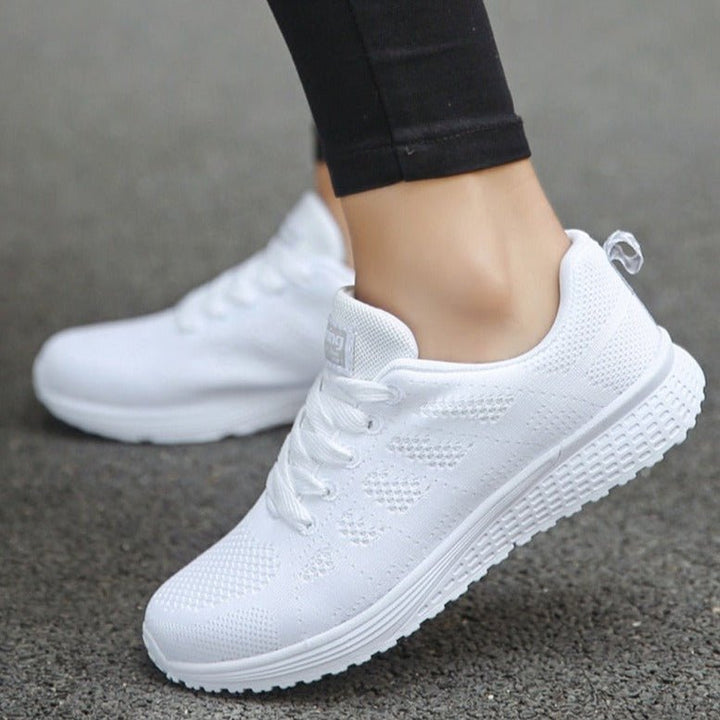 Leonie | Women's Orthopaedic Lace-Up Trainers Breathable Knit Upper