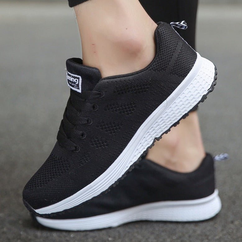 Leonie | Women's Orthopaedic Lace-Up Trainers Breathable Knit Upper