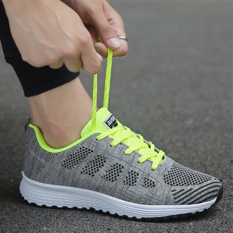 Leonie | Women's Orthopaedic Lace-Up Trainers Breathable Knit Upper