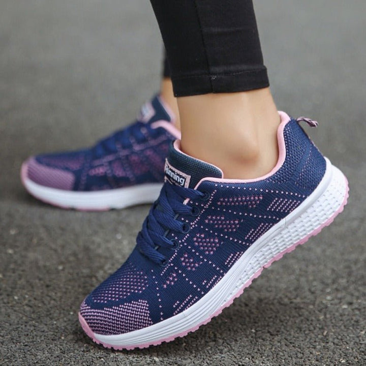 Leonie | Women's Orthopaedic Lace-Up Trainers Breathable Knit Upper