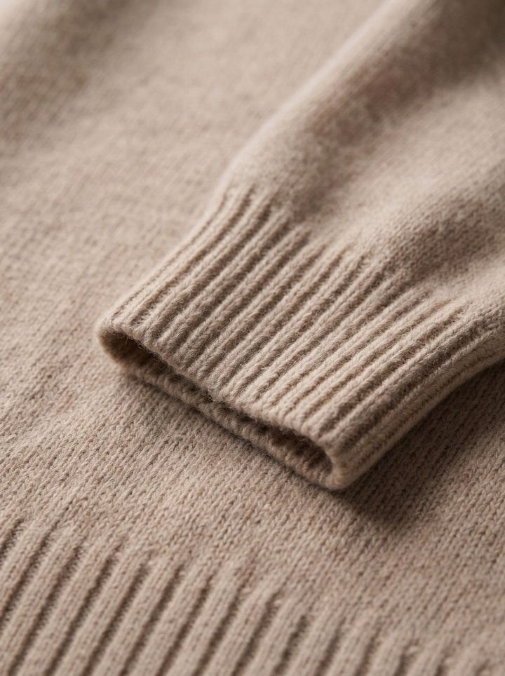 Greta | Women's Pure Cashmere Roll Neck Jumper Oversized Ribbed Cuffs