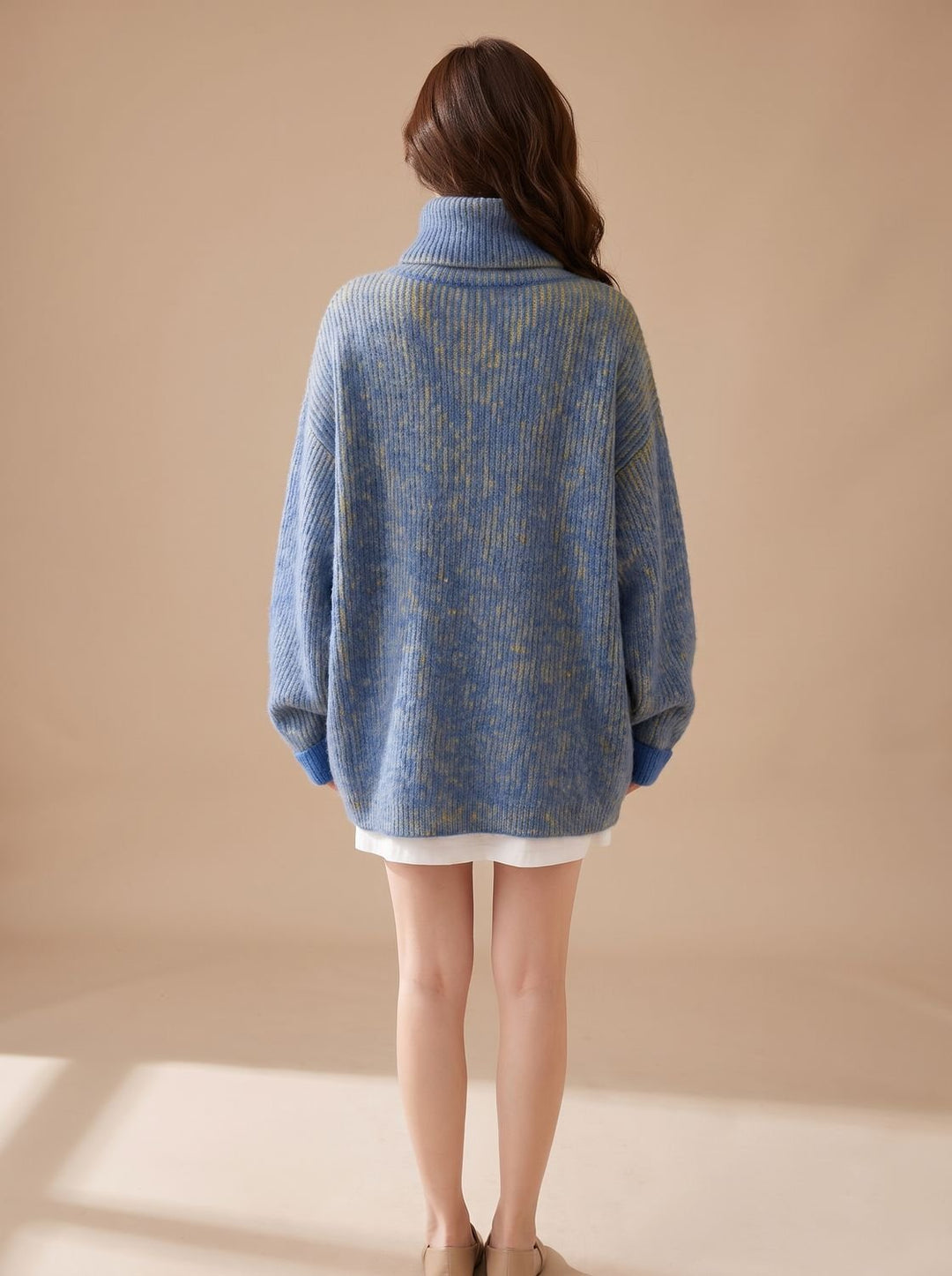Annika | Women's Oversized Chunky Knit Roll Neck Jumper Longline