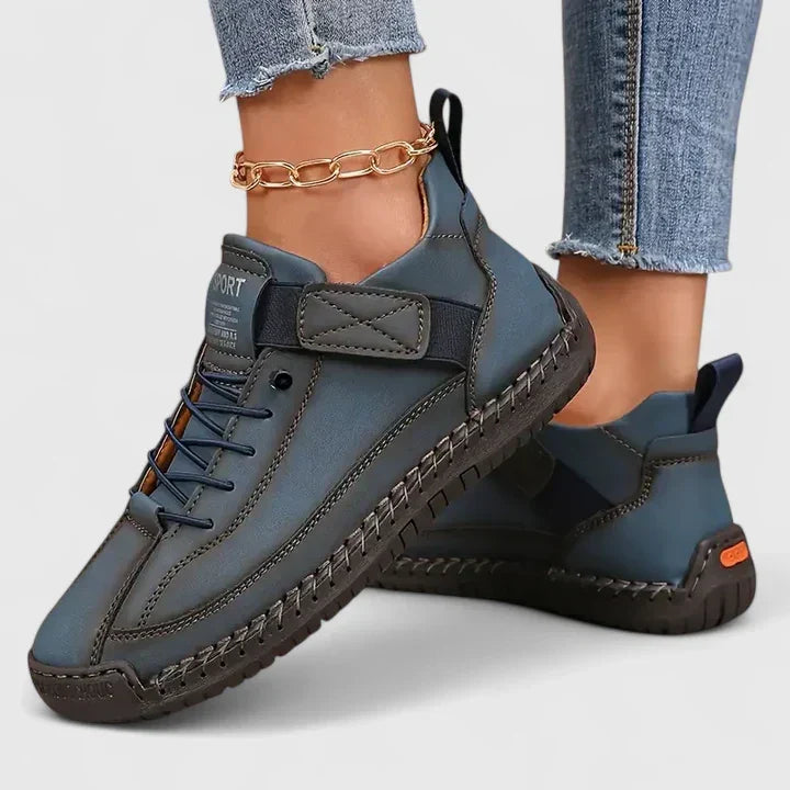 Georgia | Women's Lace-Up Trainers Hook-and-Loop Strap Mid-Top