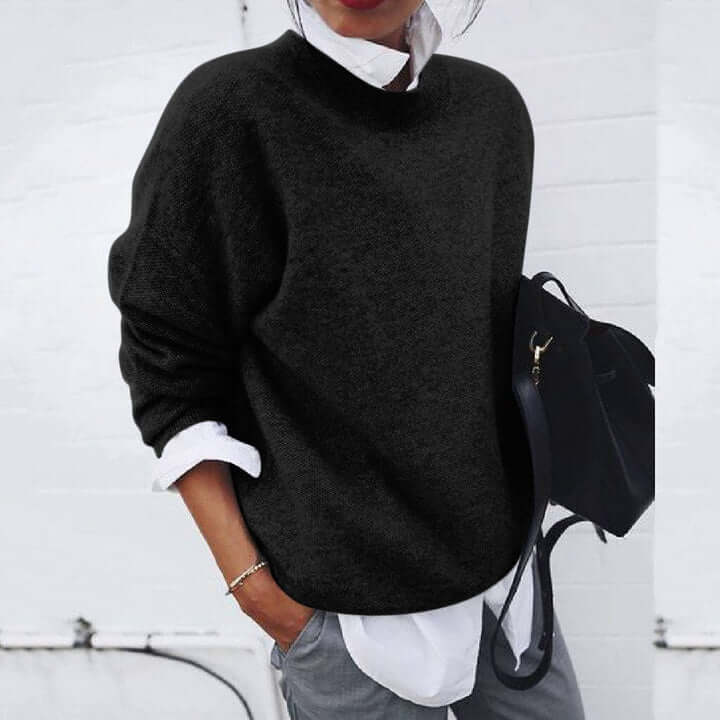 Jade | Women's Soft Knit Jumper Draped Classic Fit Layering