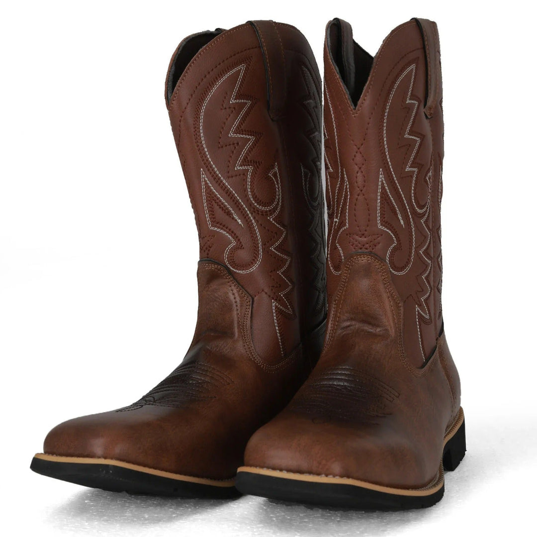 Women’s Western Cowboy Boots – Embroidered Mid-Calf Style for Casual Wear