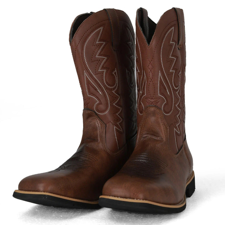 Women’s Western Cowboy Boots – Embroidered Mid-Calf Style for Casual Wear