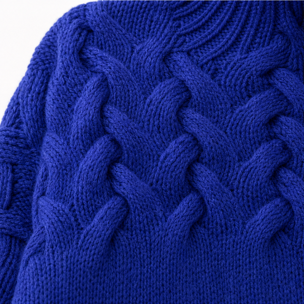 Elina | Women's Cable Knit High Neck Jumper Slim Fit