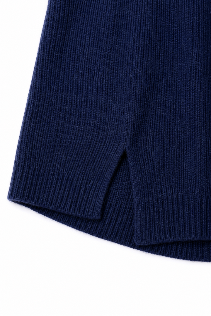 Selina | Women's Deep V-Neck Ribbed Knit Jumper Relaxed Fit