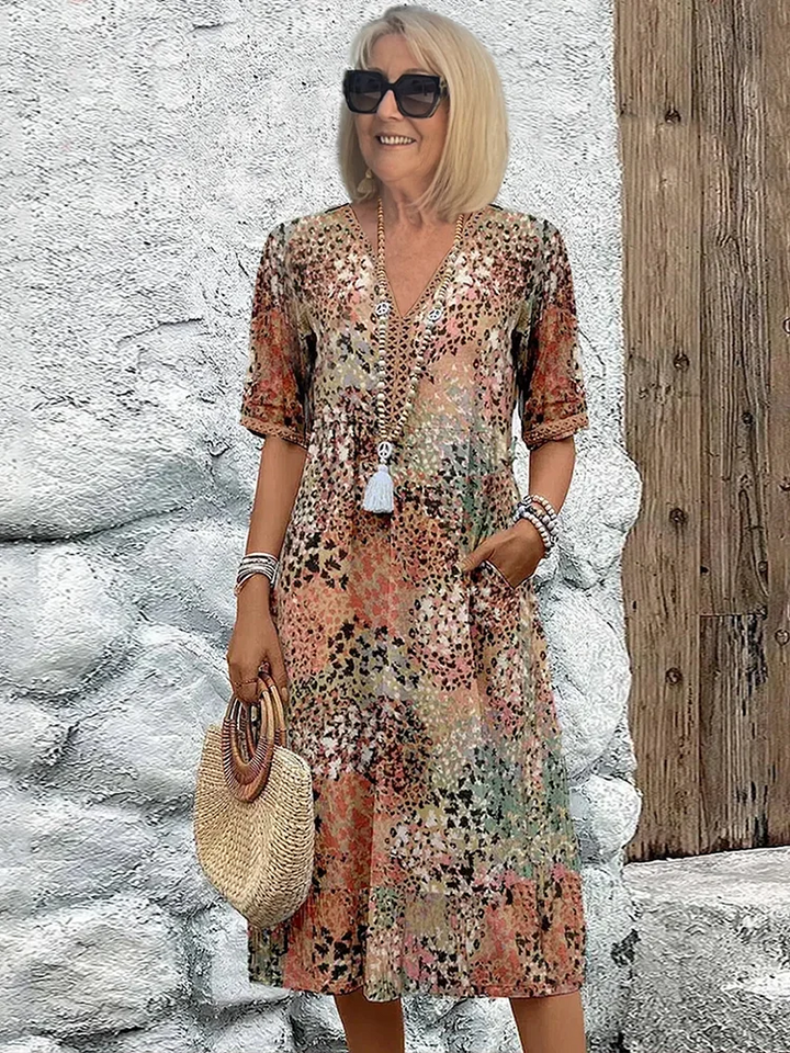 Tanya Colorful Midi Dress