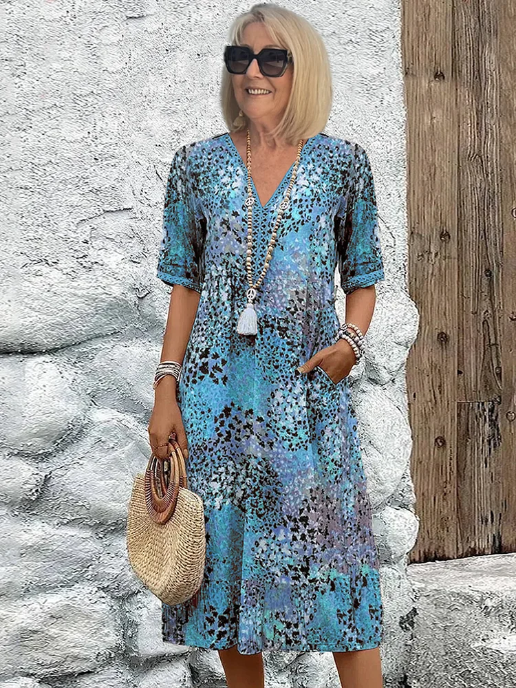 Tanya Colorful Midi Dress