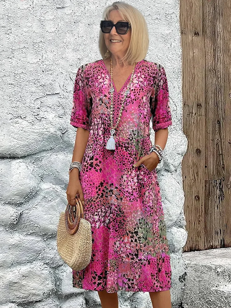 Tanya Colorful Midi Dress