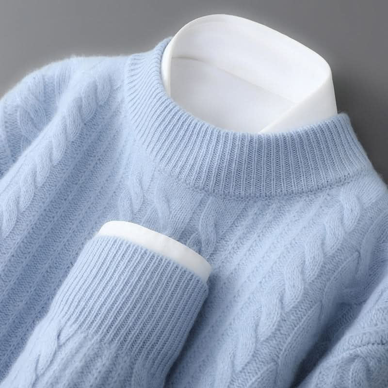 Amelia | Women's Cashmere Cable Knit Jumper Crew Neck