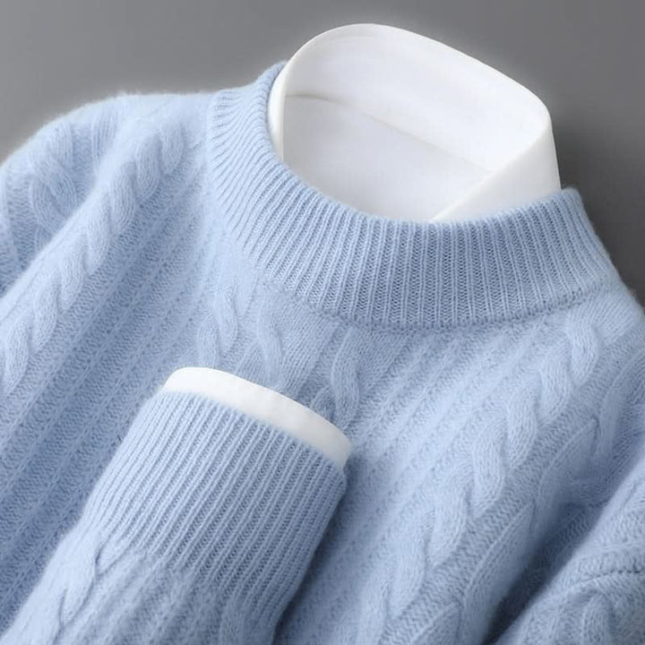 Amelia | Women's Cashmere Cable Knit Jumper Crew Neck