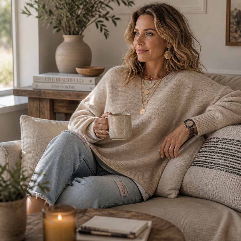 Selina | Women's Balloon Sleeve Knitted Jumper Dropped Shoulder Side Slits