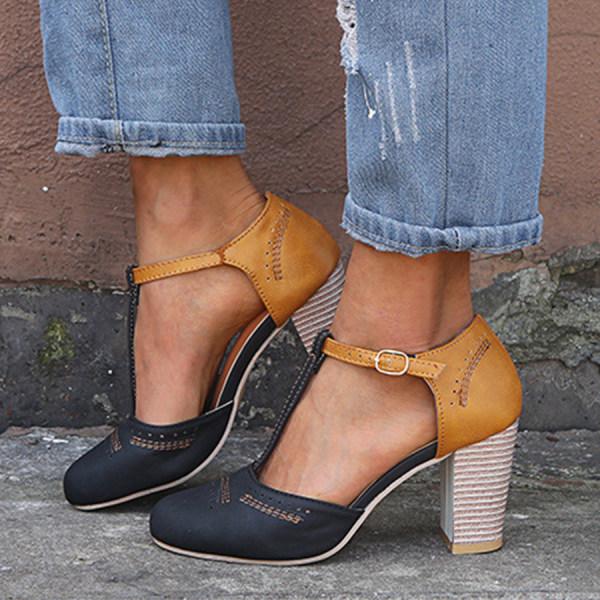 Lauren | Women's Slip-On Heeled Shoes Moderate Heel Cushioned Grip Sole