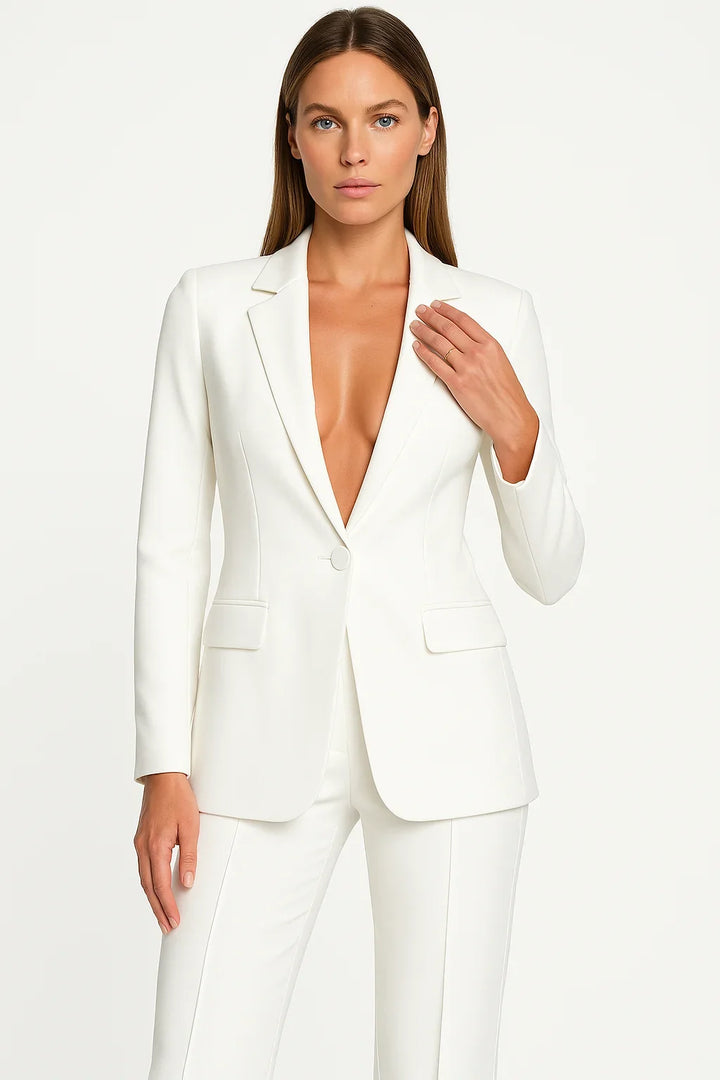Trendy women's blazer and trousers set