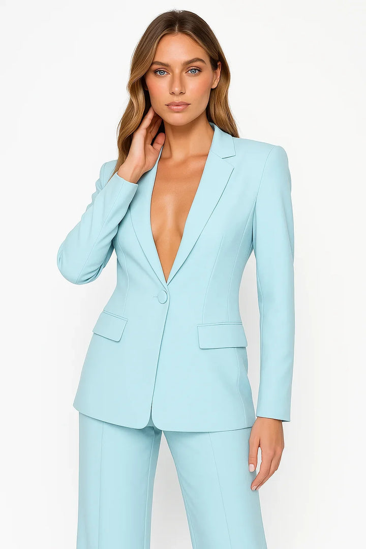 Trendy women's blazer and trousers set